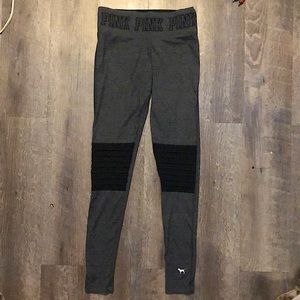 PINK Yoga Pants, Gray/Black Size XS